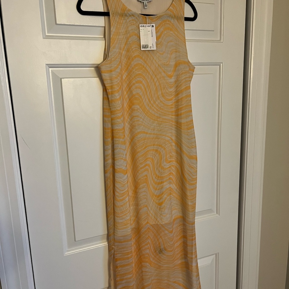 Calvin Klein Women's Sleeveless Orange Dress